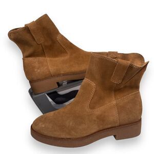 Lucky Brand Rhetty Suede Leather Ankle Booties Brown‎ Women's 7.5M